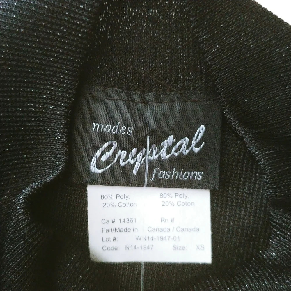 Crystal Fashions Sheer High Neck Sleeveless Blouse XS NWT - Picture 7 of 7